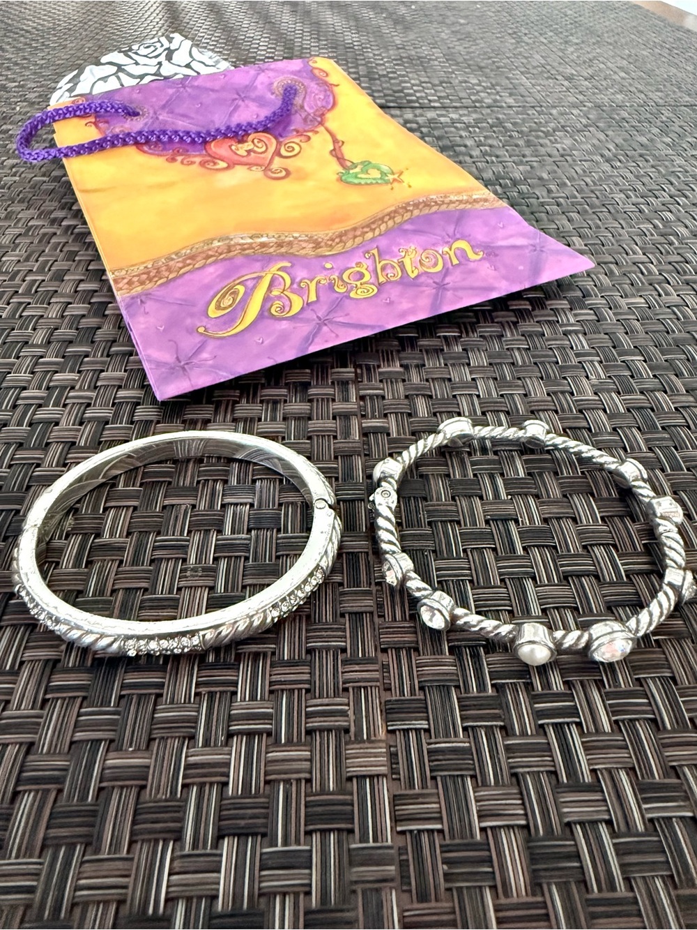 Two Brighton Hinged Bangle Bracelets